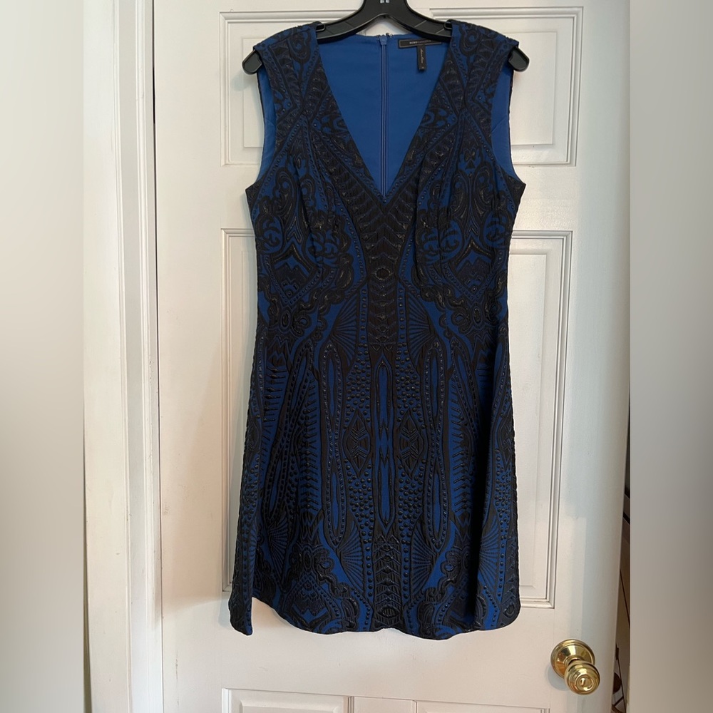 BCBG black and blue dress